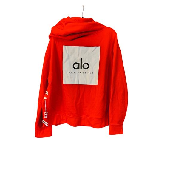 ALO Yoga Tops - Alo Yoga Los Angeles Vaunt Hoodie Size Medium Cherry Pop, Red